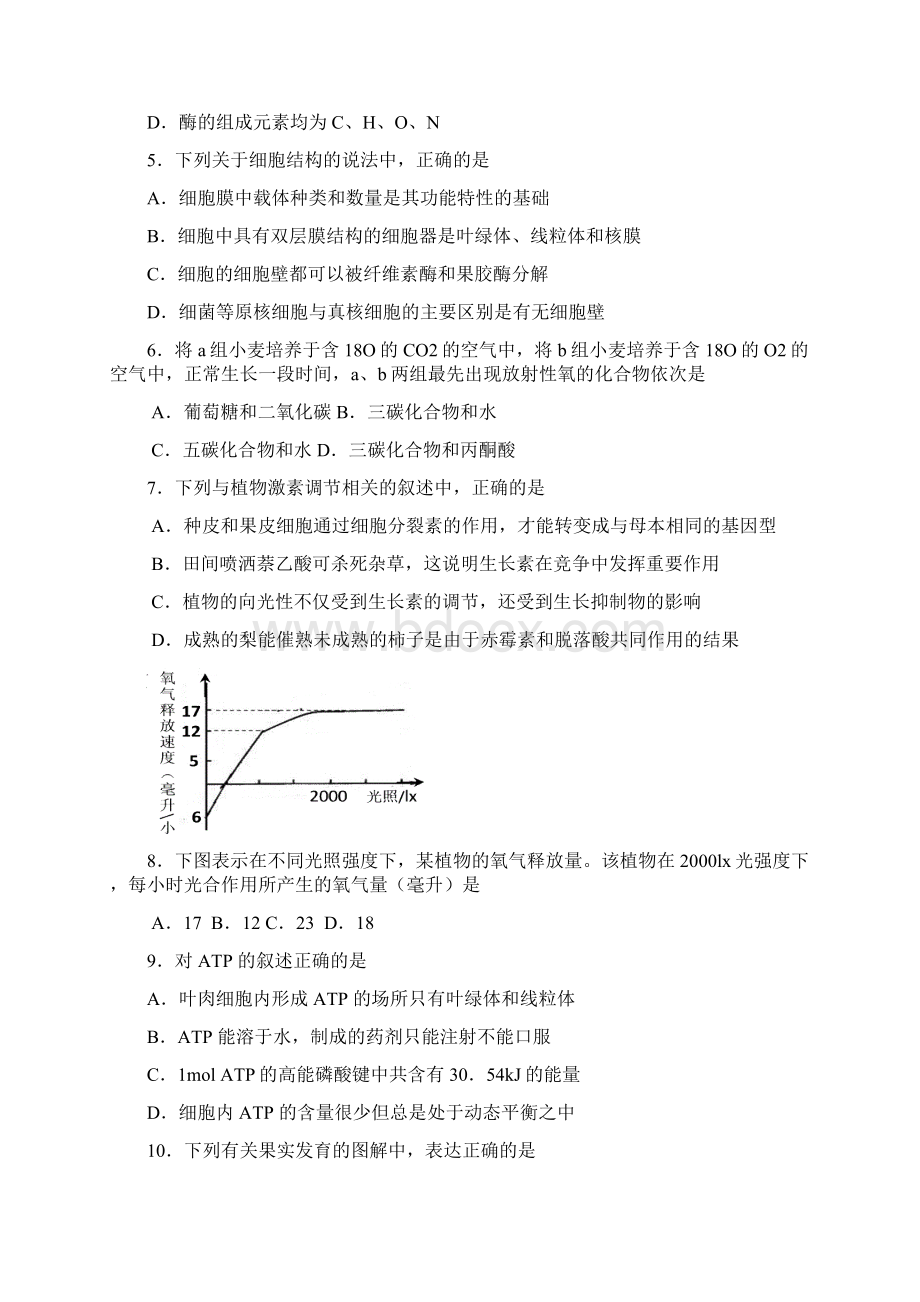 最新南京市高三第二次模拟考试生物 精品.docx_第2页