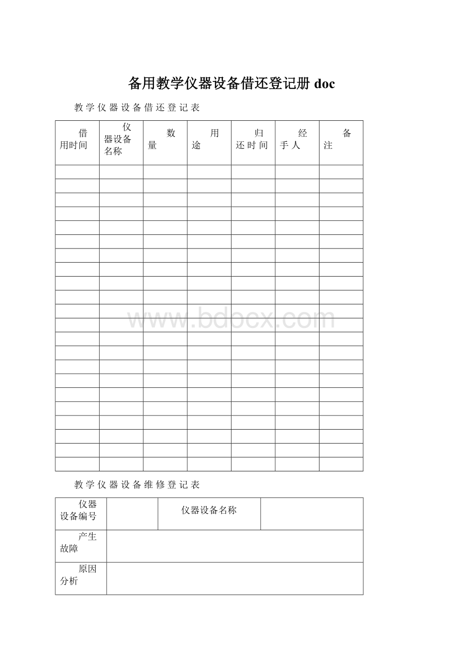 备用教学仪器设备借还登记册doc.docx_第1页