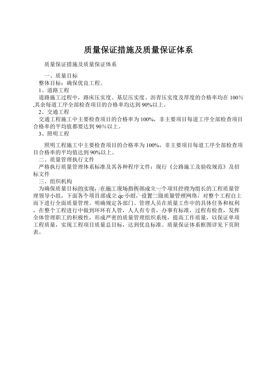 质量保证措施及质量保证体系.docx