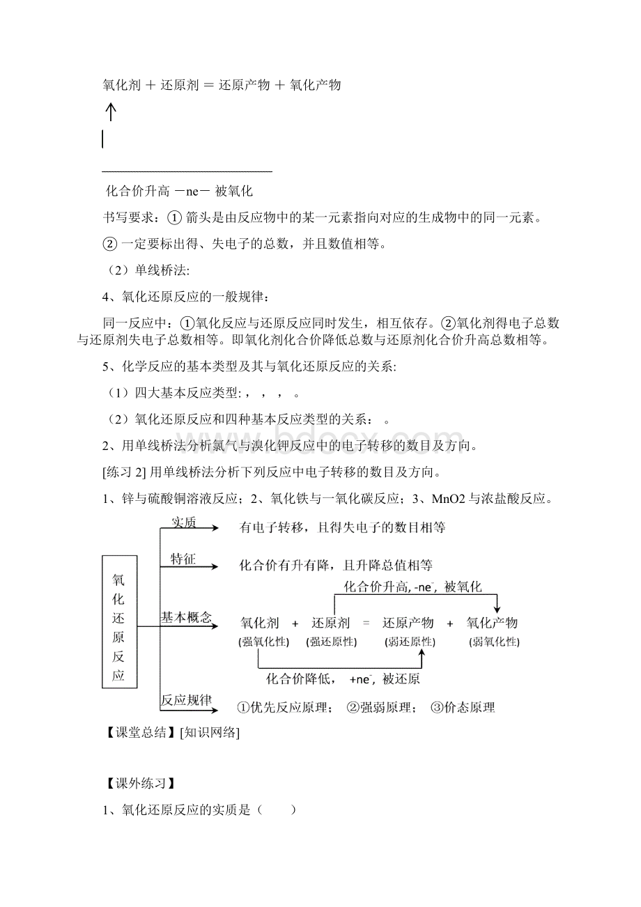 高中化学《氧化还原反应》教案31 新人教版必修1Word文档格式.docx_第3页