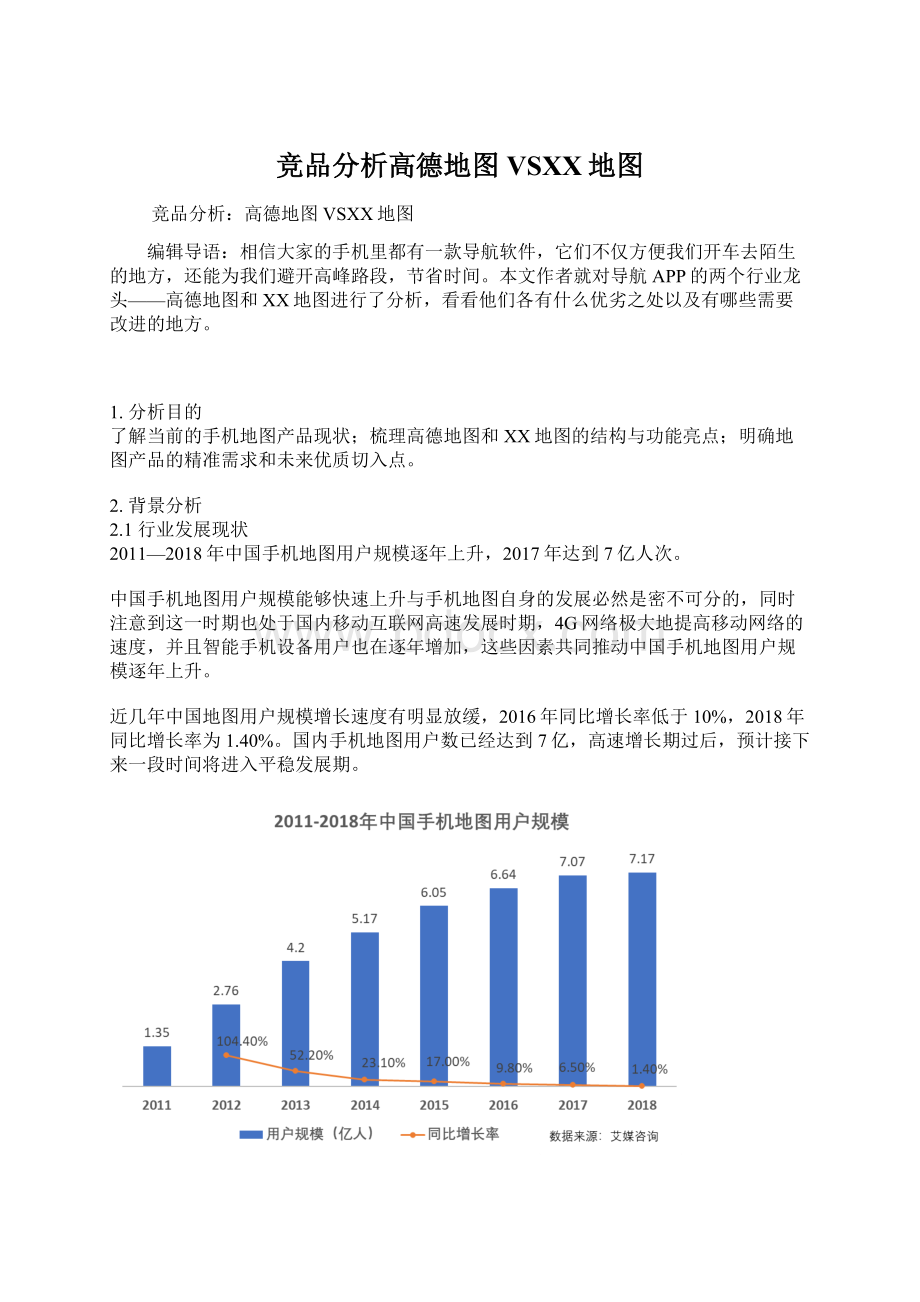 竞品分析高德地图VS百度地图文档格式.docx