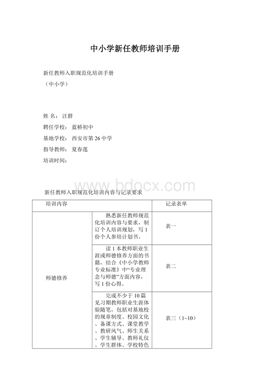 中小学新任教师培训手册文档格式.docx_第1页