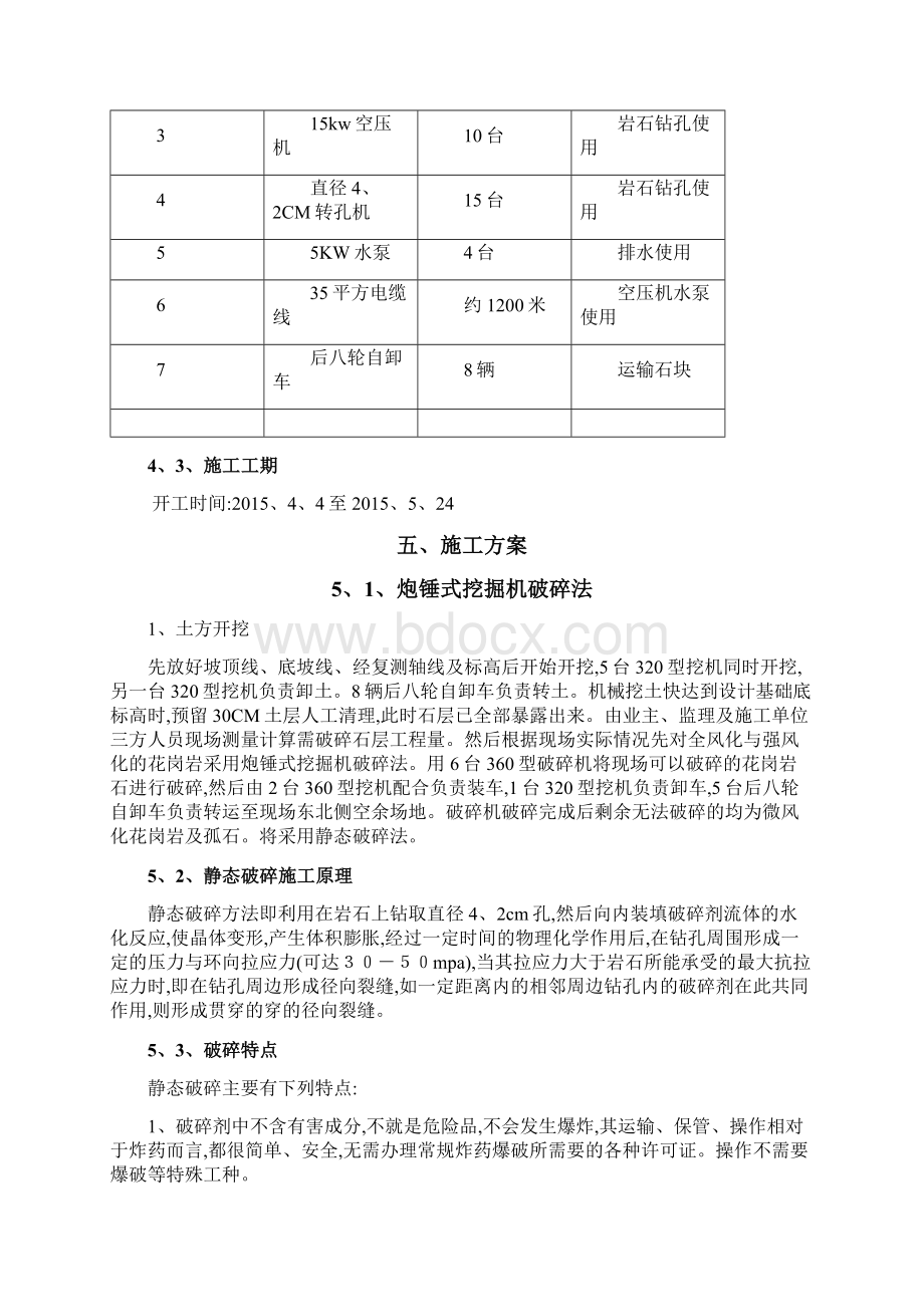 基础岩石破碎专项施工方案新Word文档下载推荐.docx_第3页