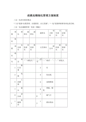 政教处精细化管理方案制度Word文档格式.docx