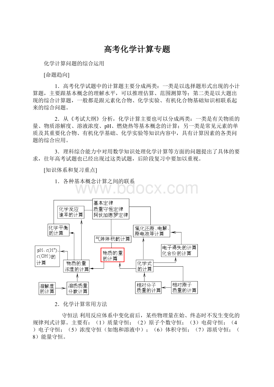 高考化学计算专题Word下载.docx_第1页