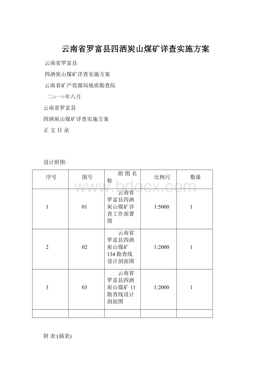 云南省罗富县四洒炭山煤矿详查实施方案.docx