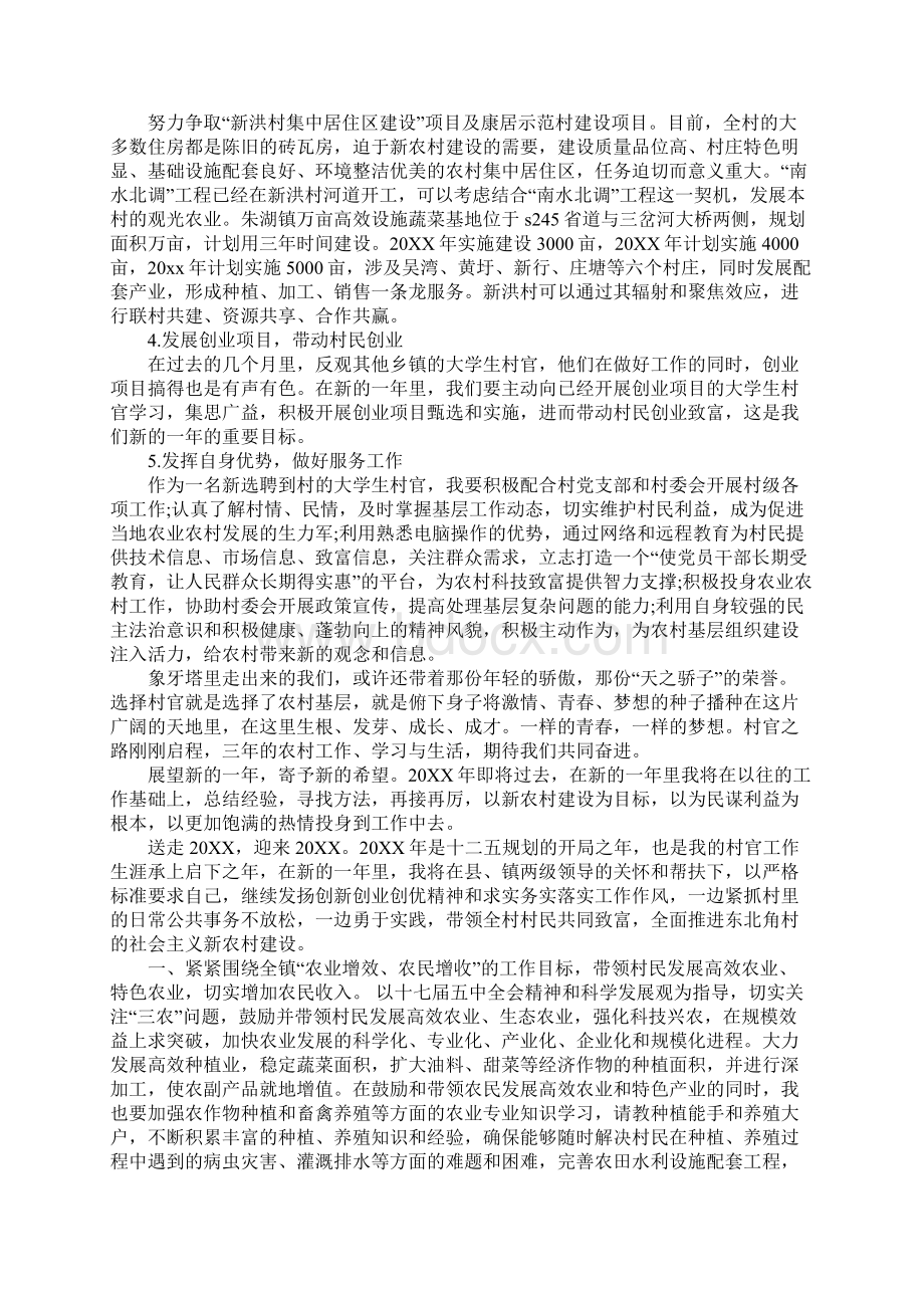 大学生村官年度计划书.docx_第2页