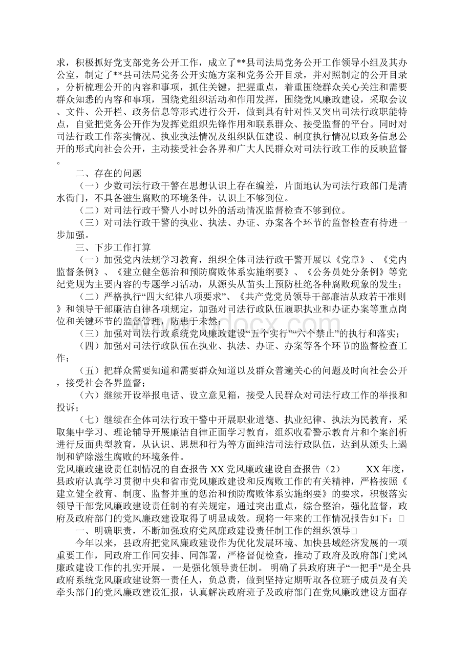 XX党风廉政建设自查报告4篇.docx_第3页