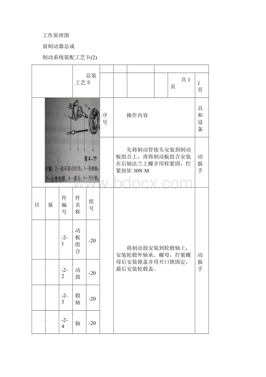 制动系统装配工艺卡Word下载.docx_第3页