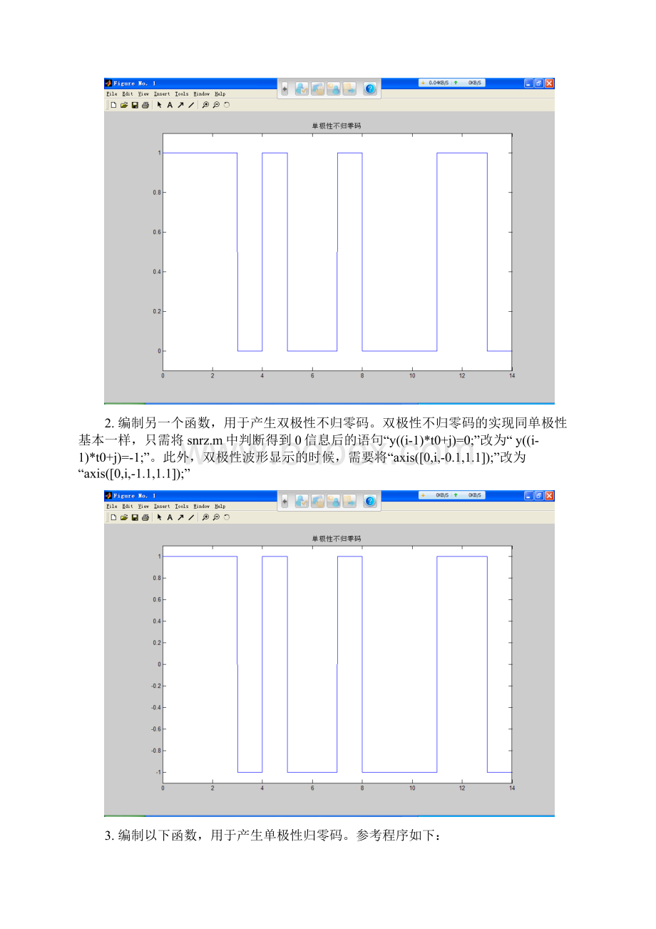 通信原理概论实验 数字基带传输系统数字基带信号的码型一Word文档格式.docx_第3页