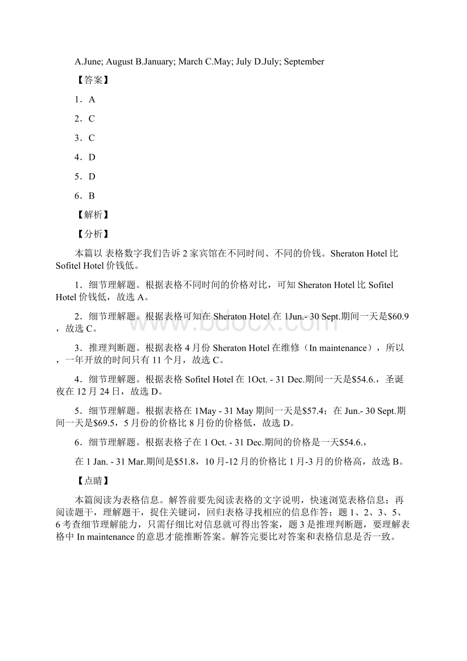 六年级英语阅读理解10题篇训练题含答案.docx_第2页