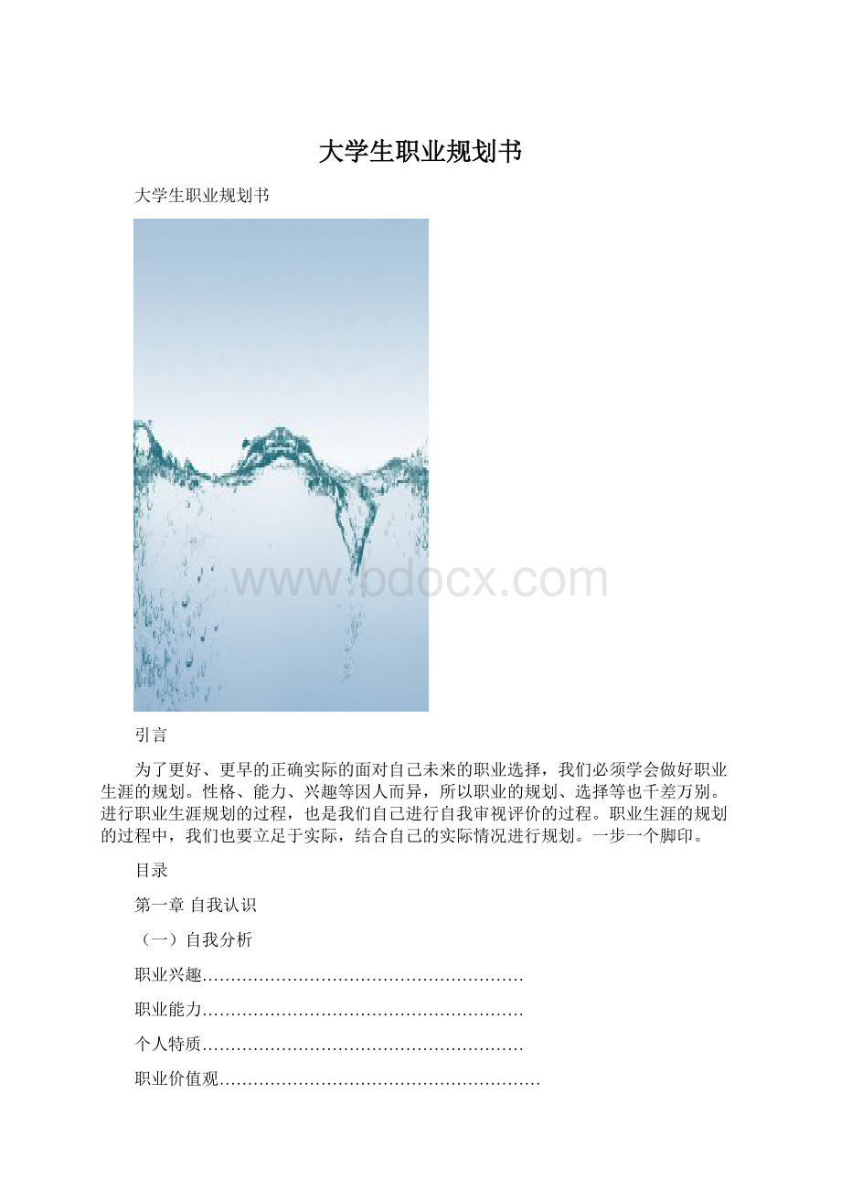 大学生职业规划书.docx_第1页