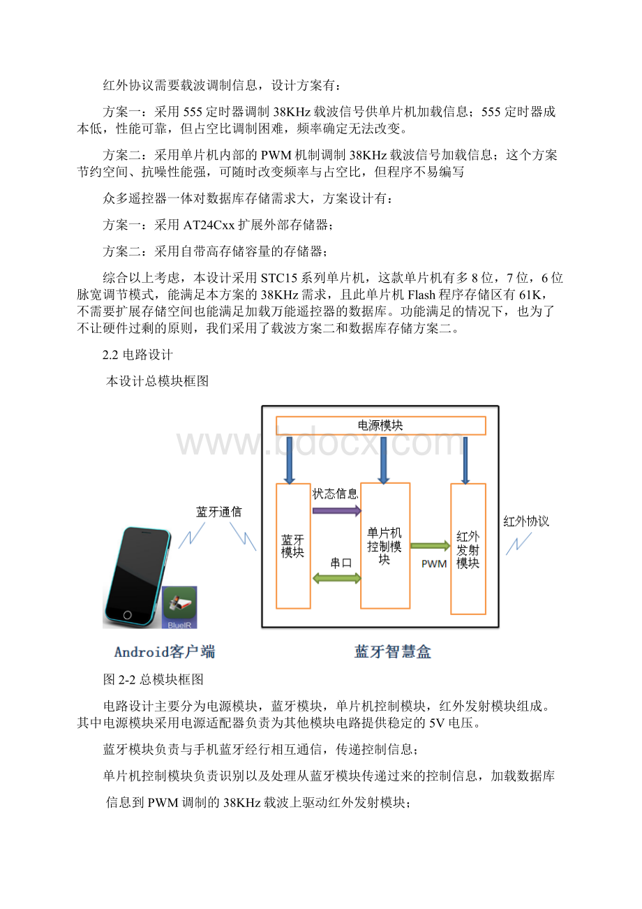 基于Androi手机控制的智能遥控器.docx_第2页