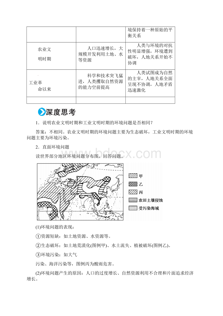 高考地理一轮复习 人文地理 第12章 人类与地理环境的协调发展 30 人类与地理环境的协调发展学案.docx_第2页