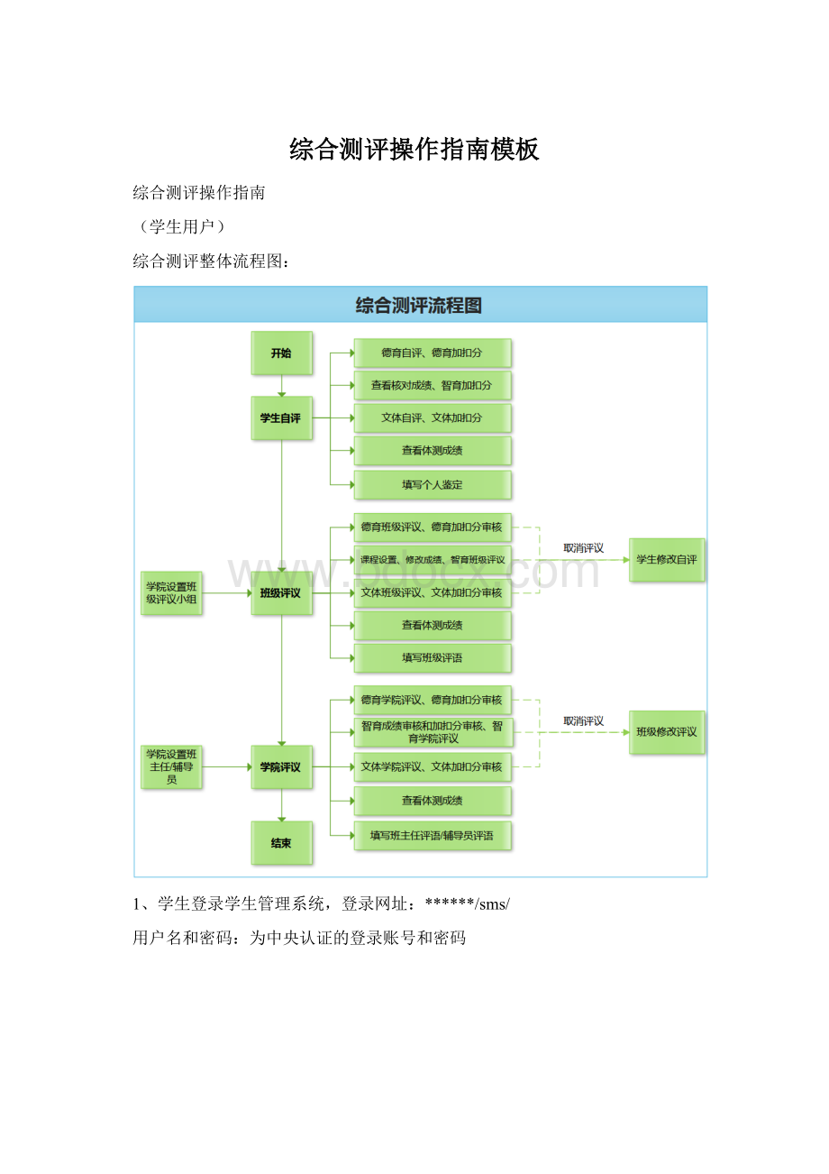 综合测评操作指南模板Word下载.docx