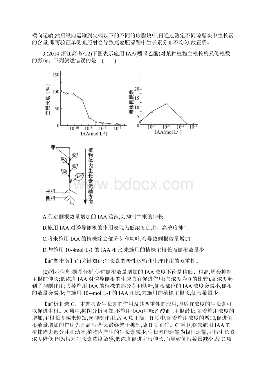 知识点17 植物的激素调节 高考真题分类题库Word格式.docx_第2页