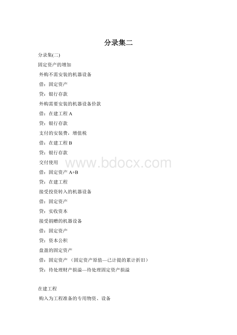 分录集二Word文档格式.docx_第1页