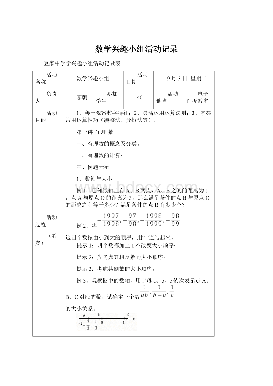 数学兴趣小组活动记录.docx_第1页