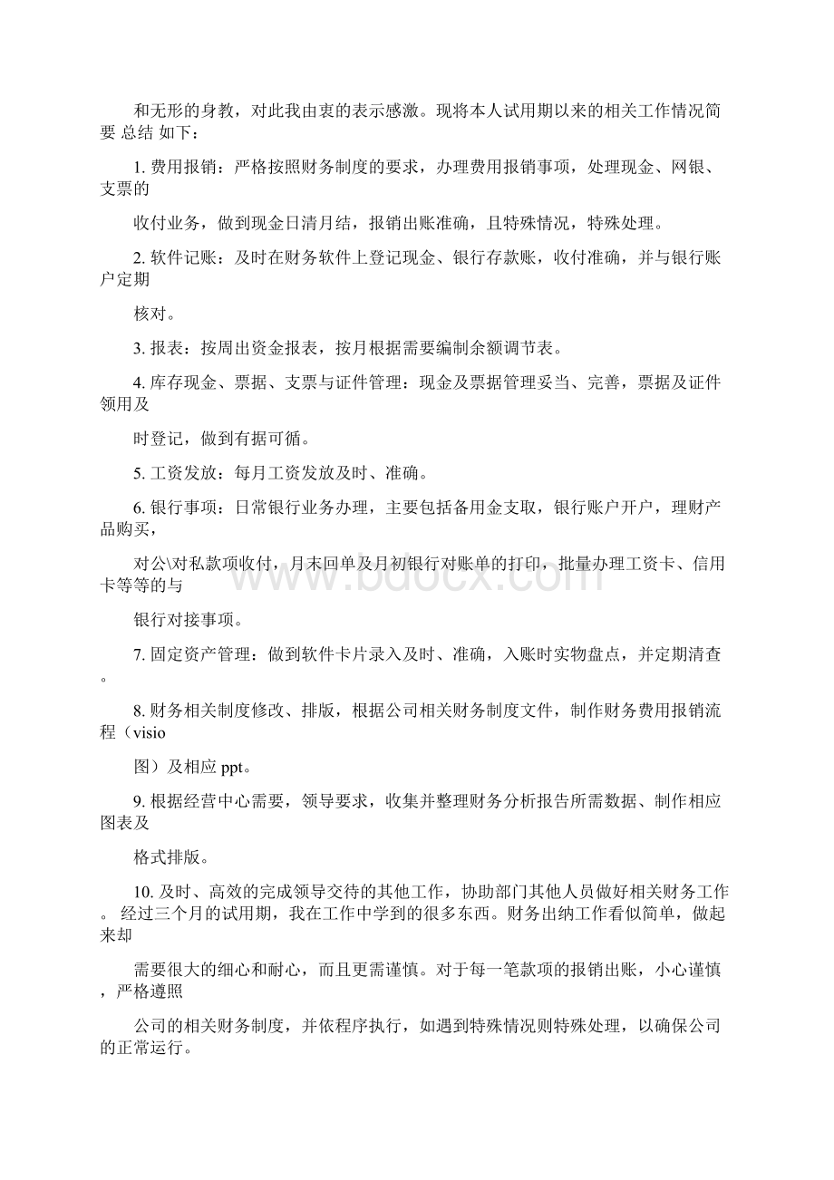 出纳岗位自我评价精选word文档 20页.docx_第2页