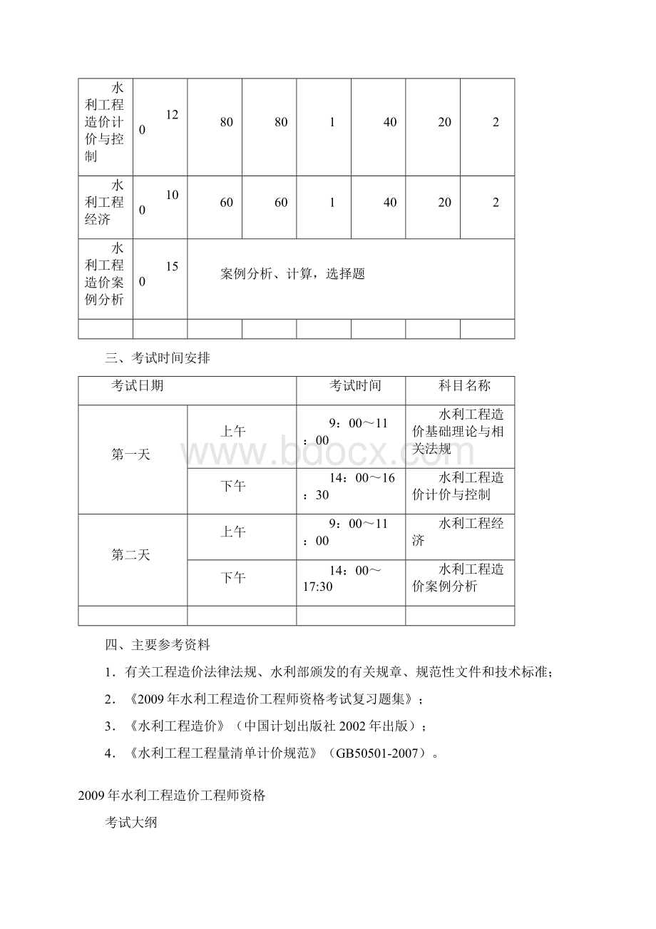 最新水利部造价工程师资格考试大纲.docx_第2页