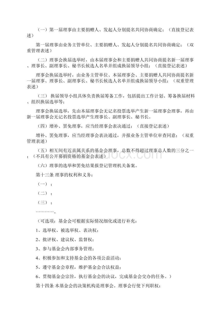 基金会章程示范文本Word文档下载推荐.docx_第3页