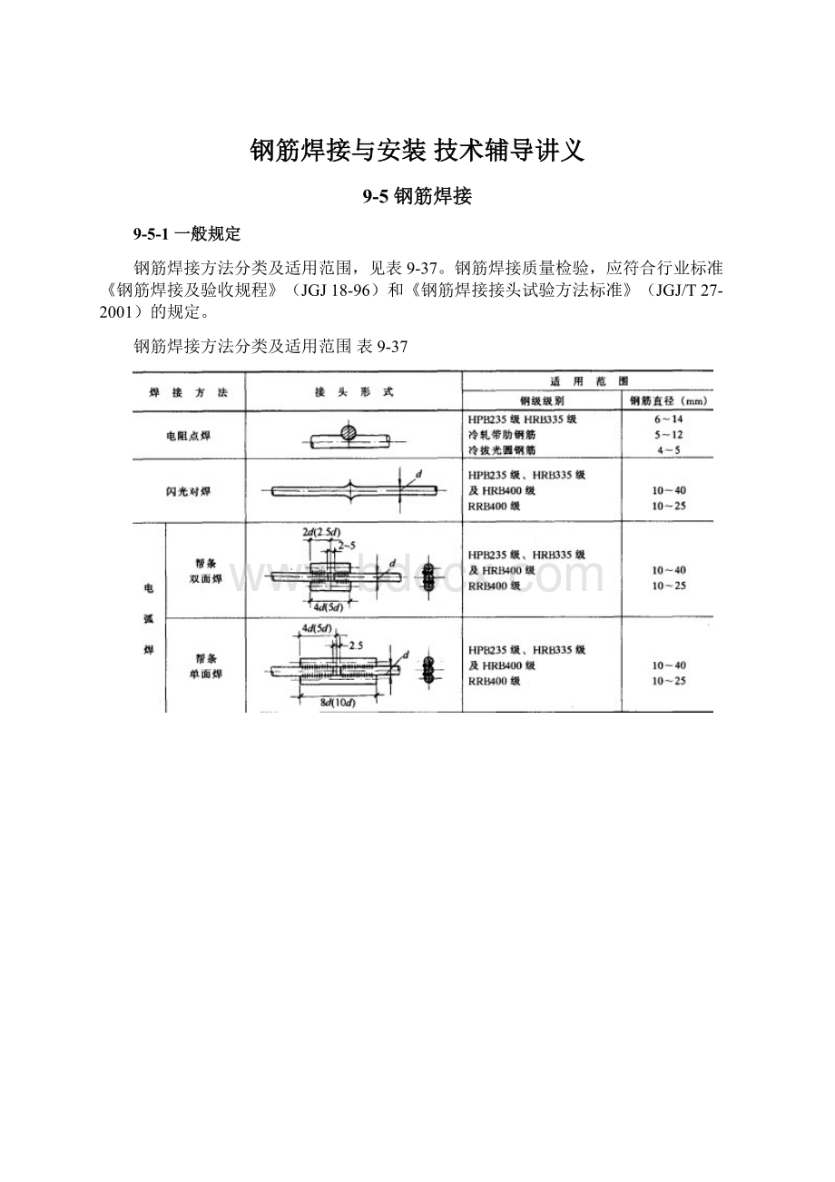 钢筋焊接与安装技术辅导讲义.docx_第1页