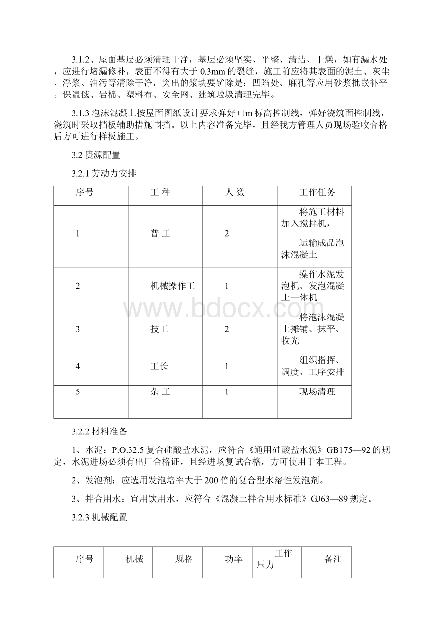 屋面泡沫混凝土发泡混凝土规划项目施工计划组织Word文件下载.docx_第3页