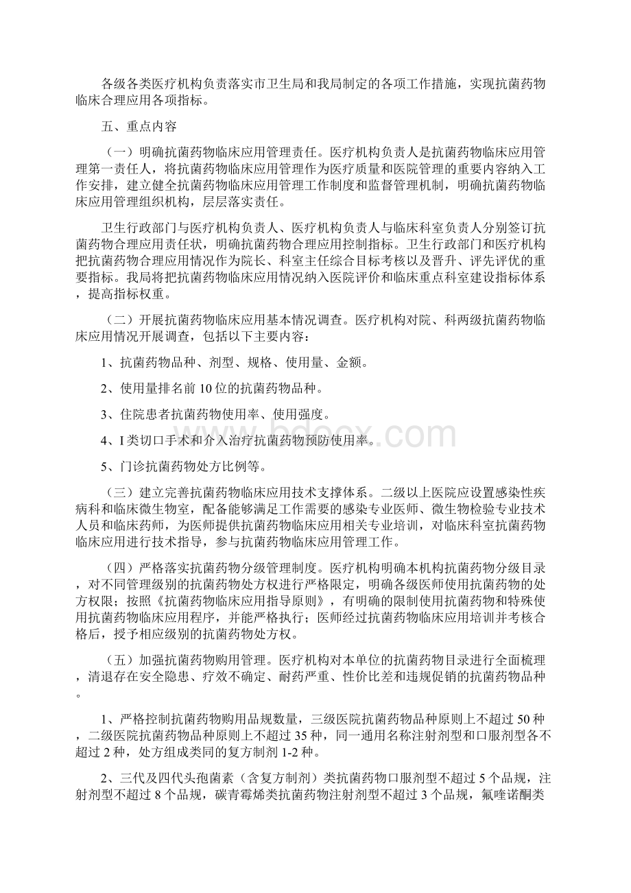 抗菌药物专项整治方案Word格式文档下载.docx_第2页