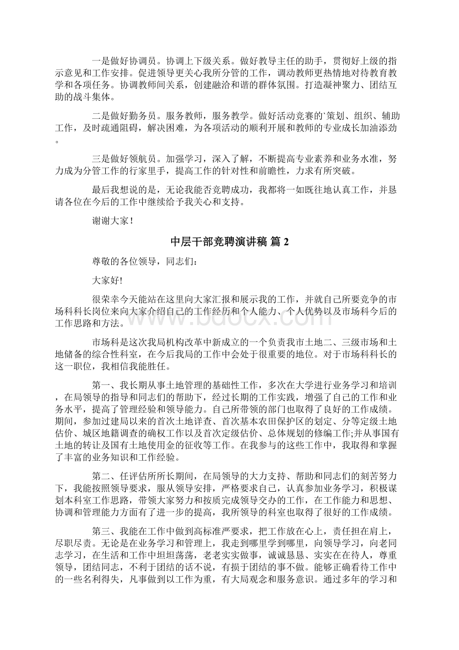 多篇汇编中层干部竞聘演讲稿4篇.docx_第2页