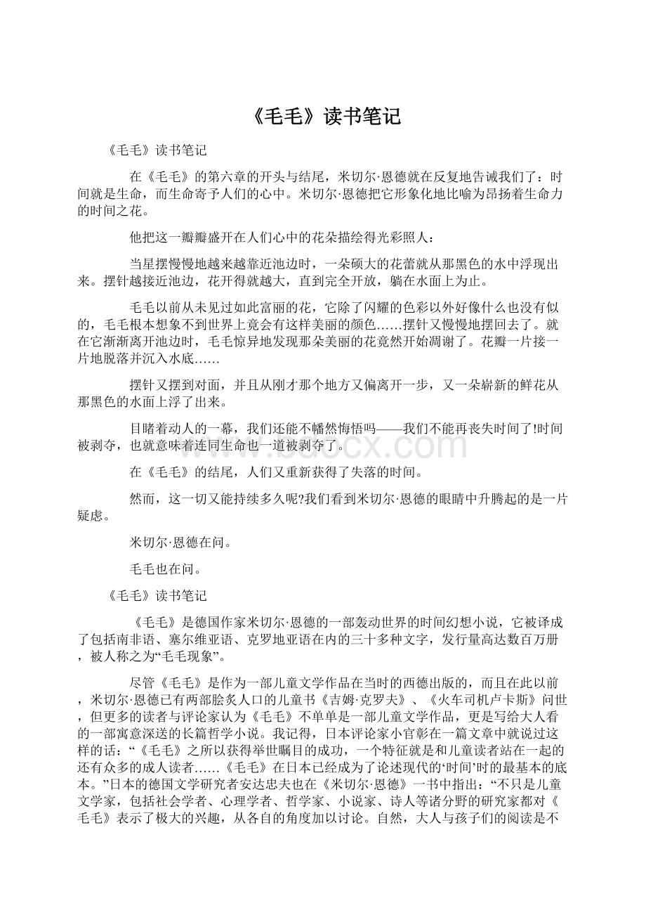 《毛毛》读书笔记.docx_第1页