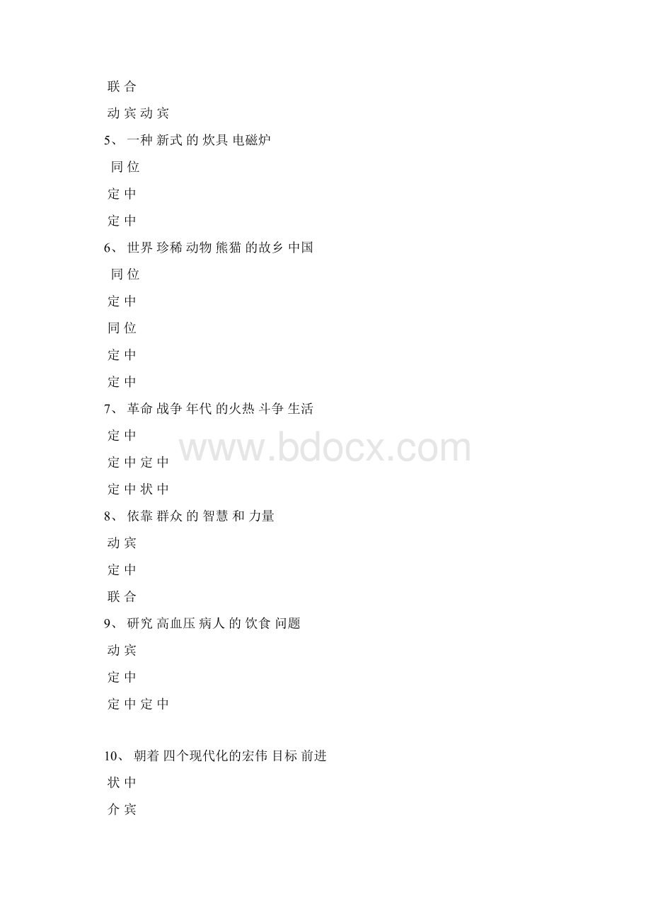 现代汉语语法部分练习题及答案.docx_第2页