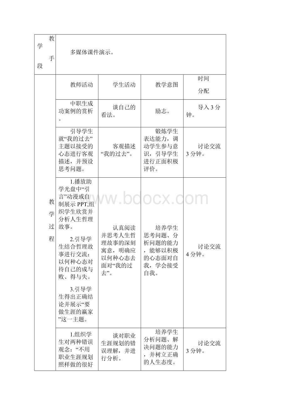 1《职业生涯规划》 教案Word文档格式.docx_第2页