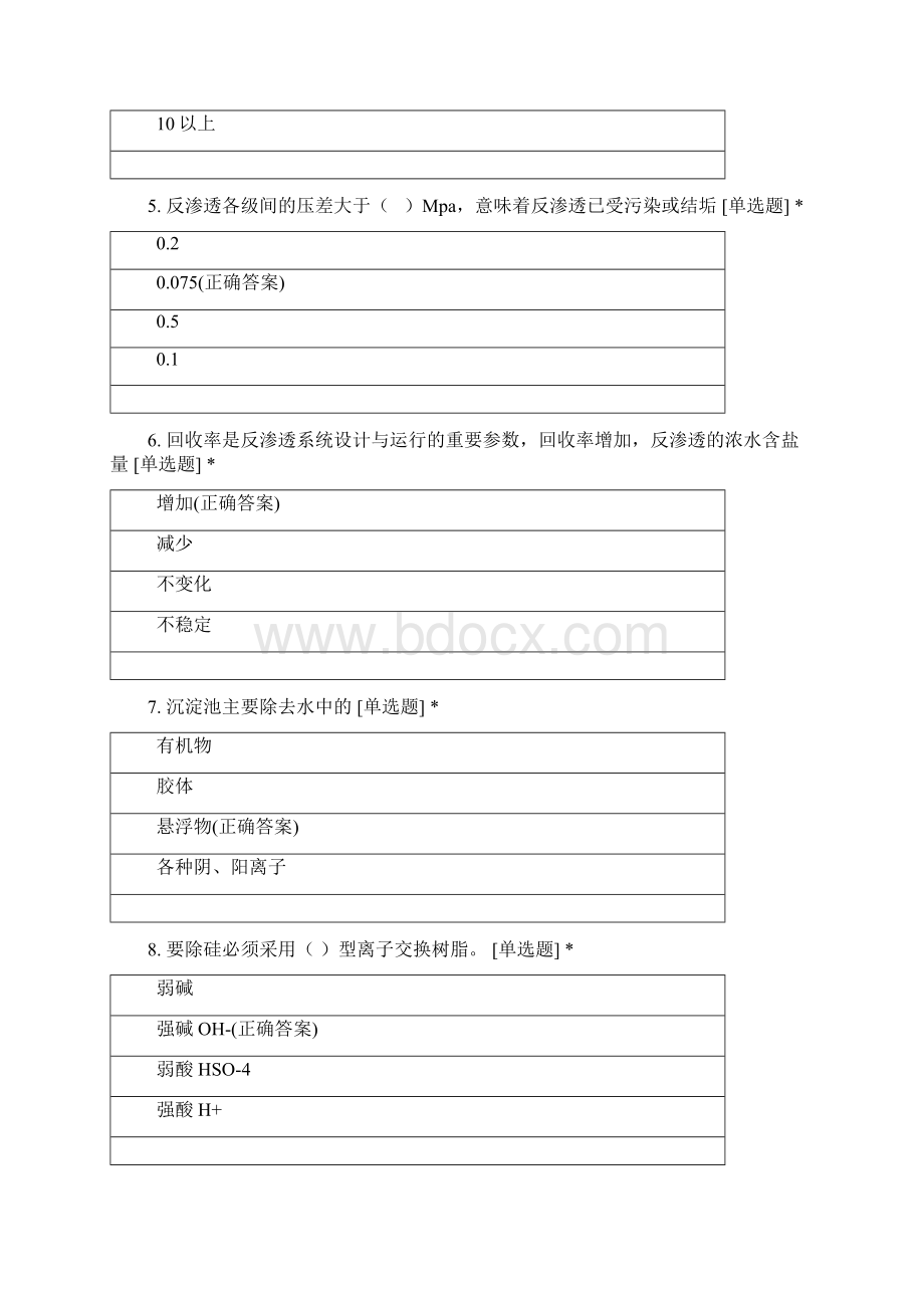 单选题水操作工理论知识题库Word文件下载.docx_第2页