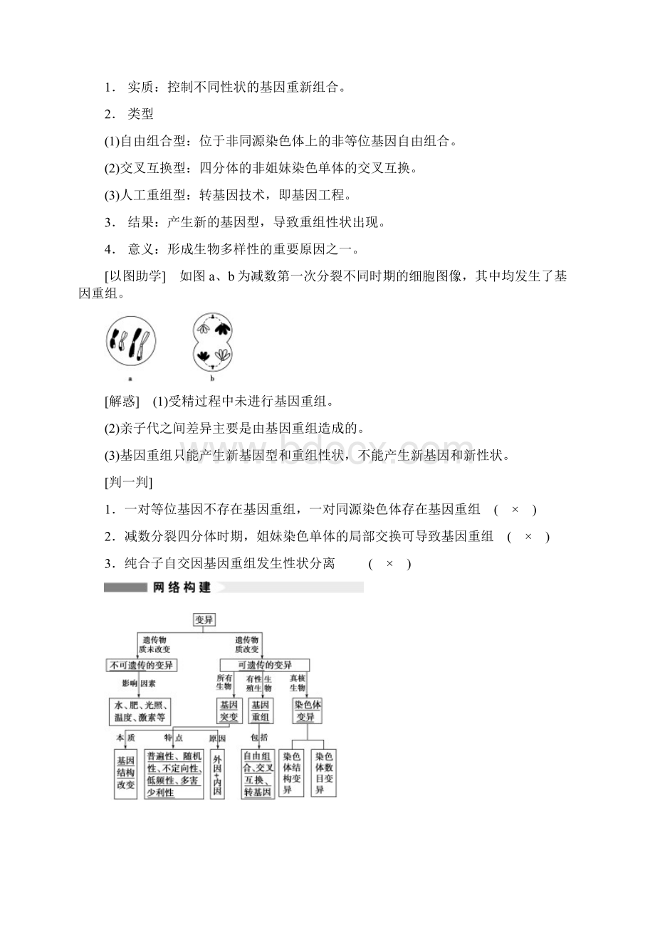 原创高三生物人教通用一轮复习教案讲基因突变和基因重组Word下载.docx_第3页