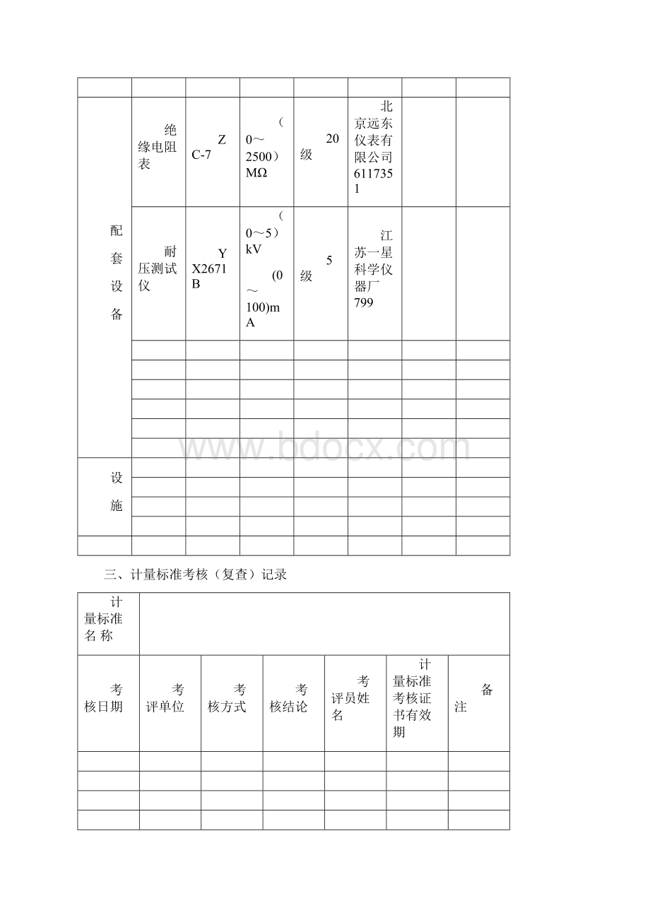 计量标准履历书绝缘电阻表Word文档格式.docx_第3页