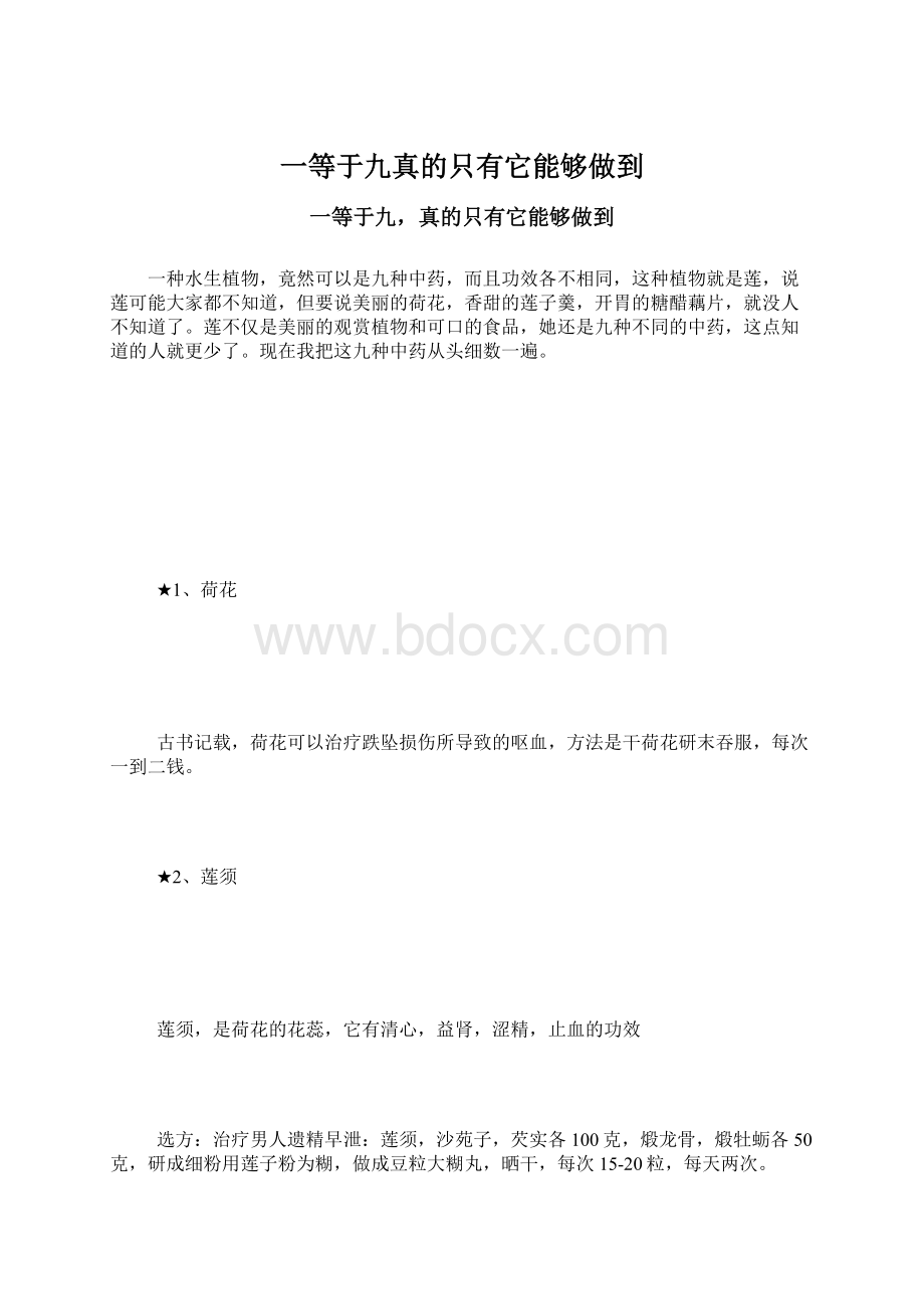 一等于九真的只有它能够做到Word格式文档下载.docx