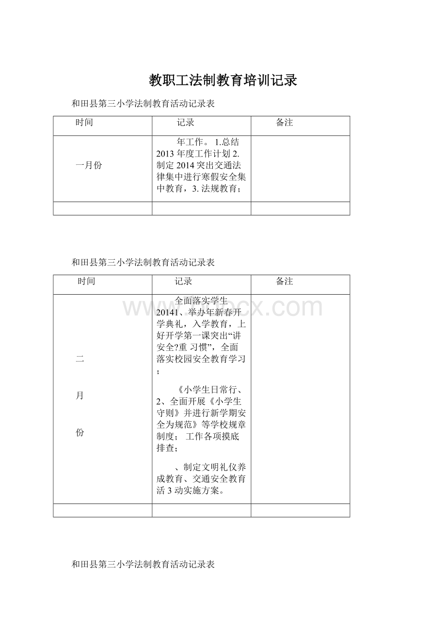 教职工法制教育培训记录Word文档下载推荐.docx_第1页