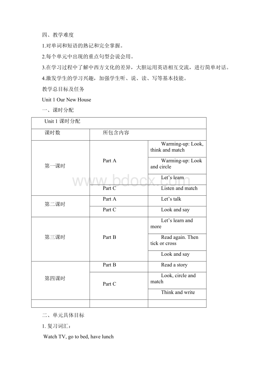 陕旅版小学英语四年级下册全册教案 1文档格式.docx_第3页