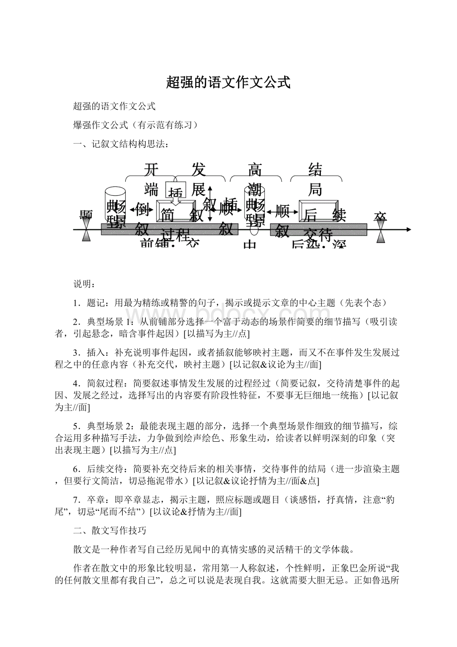 超强的语文作文公式.docx_第1页