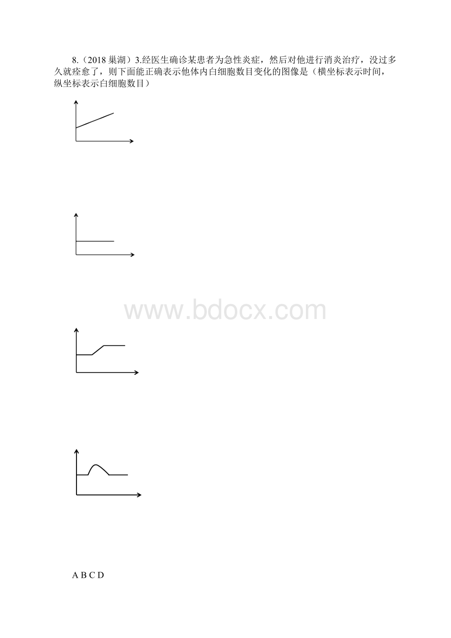 八年级生物血液检测题.docx_第3页