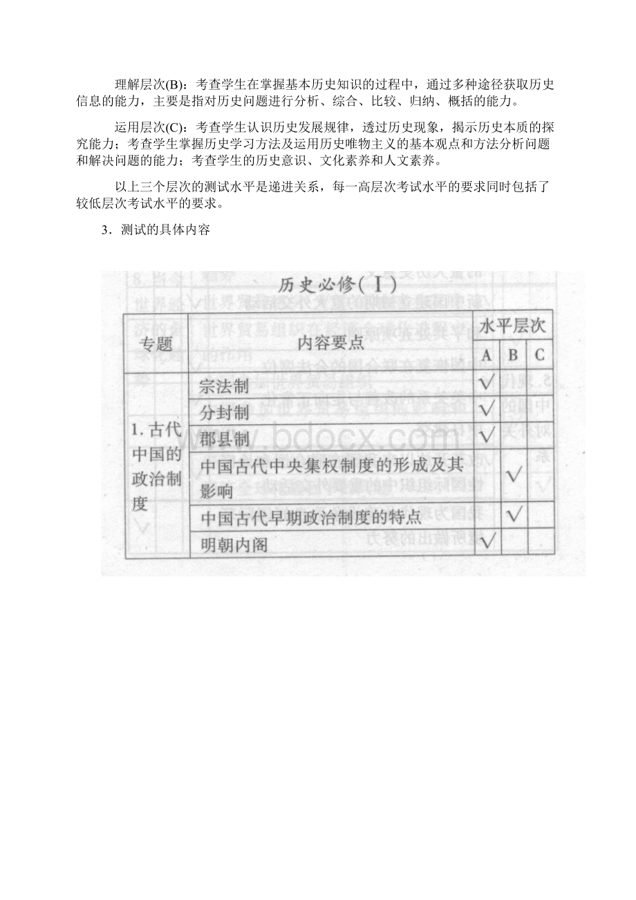 安徽省普通高中学业水平测试纲要历史文档格式.docx_第3页