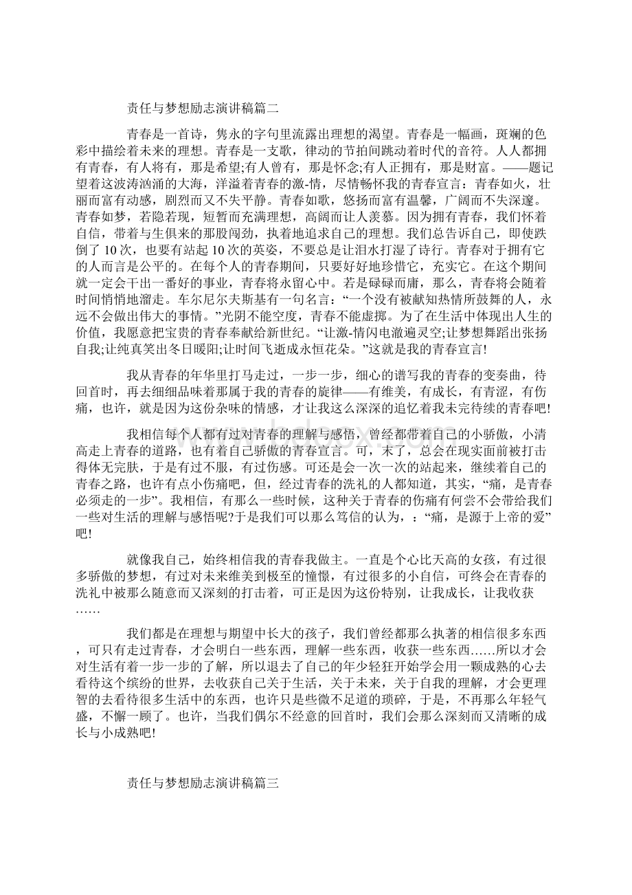 责任与梦想主题励志演讲稿范文.docx_第2页