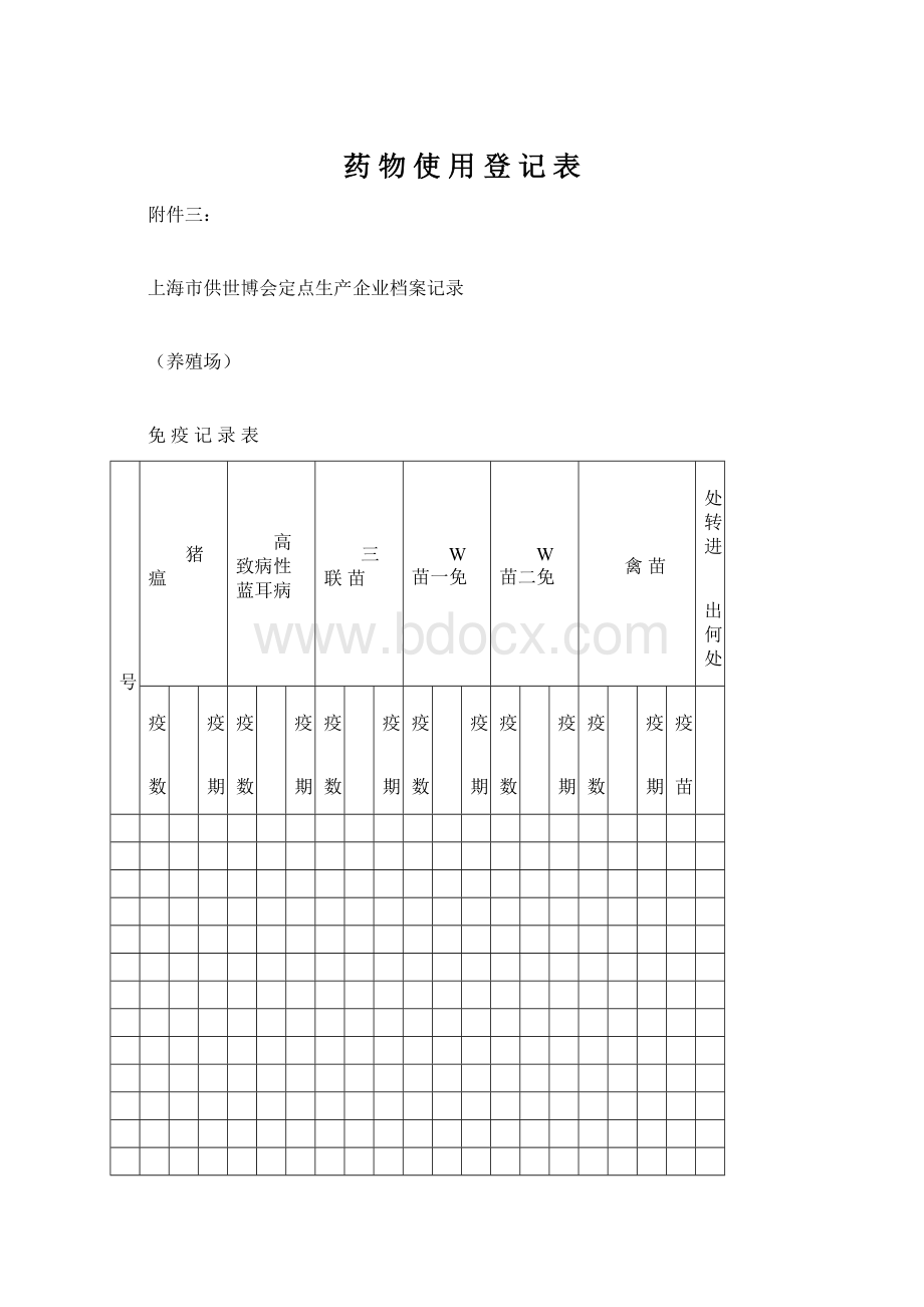 药 物 使 用 登 记 表文档格式.docx