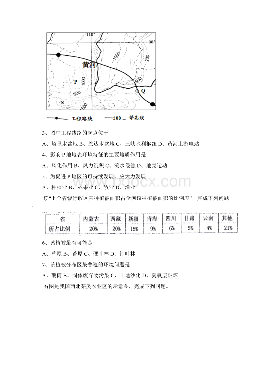 学年山东省济南外国语学校高二上学期期末考试文地理试题 Word版Word文件下载.docx_第2页