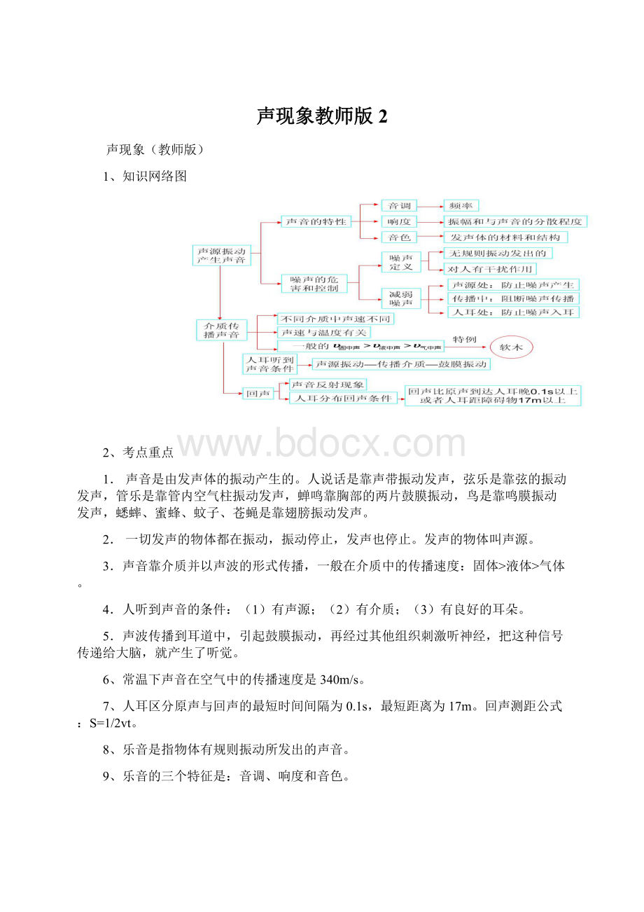 声现象教师版2Word文档下载推荐.docx