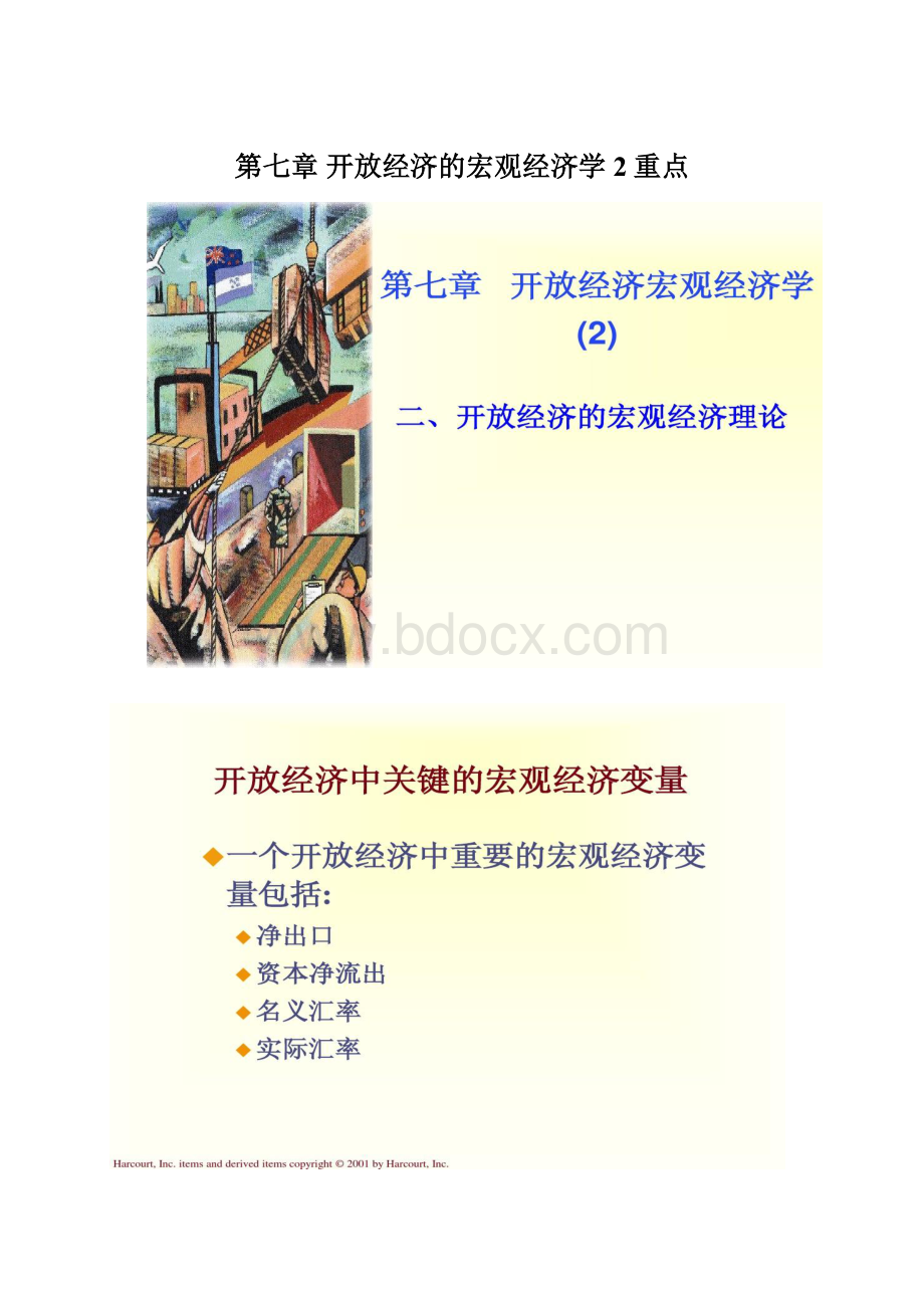 第七章开放经济的宏观经济学2重点Word文件下载.docx