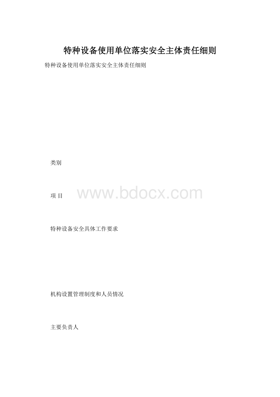 特种设备使用单位落实安全主体责任细则Word文件下载.docx_第1页