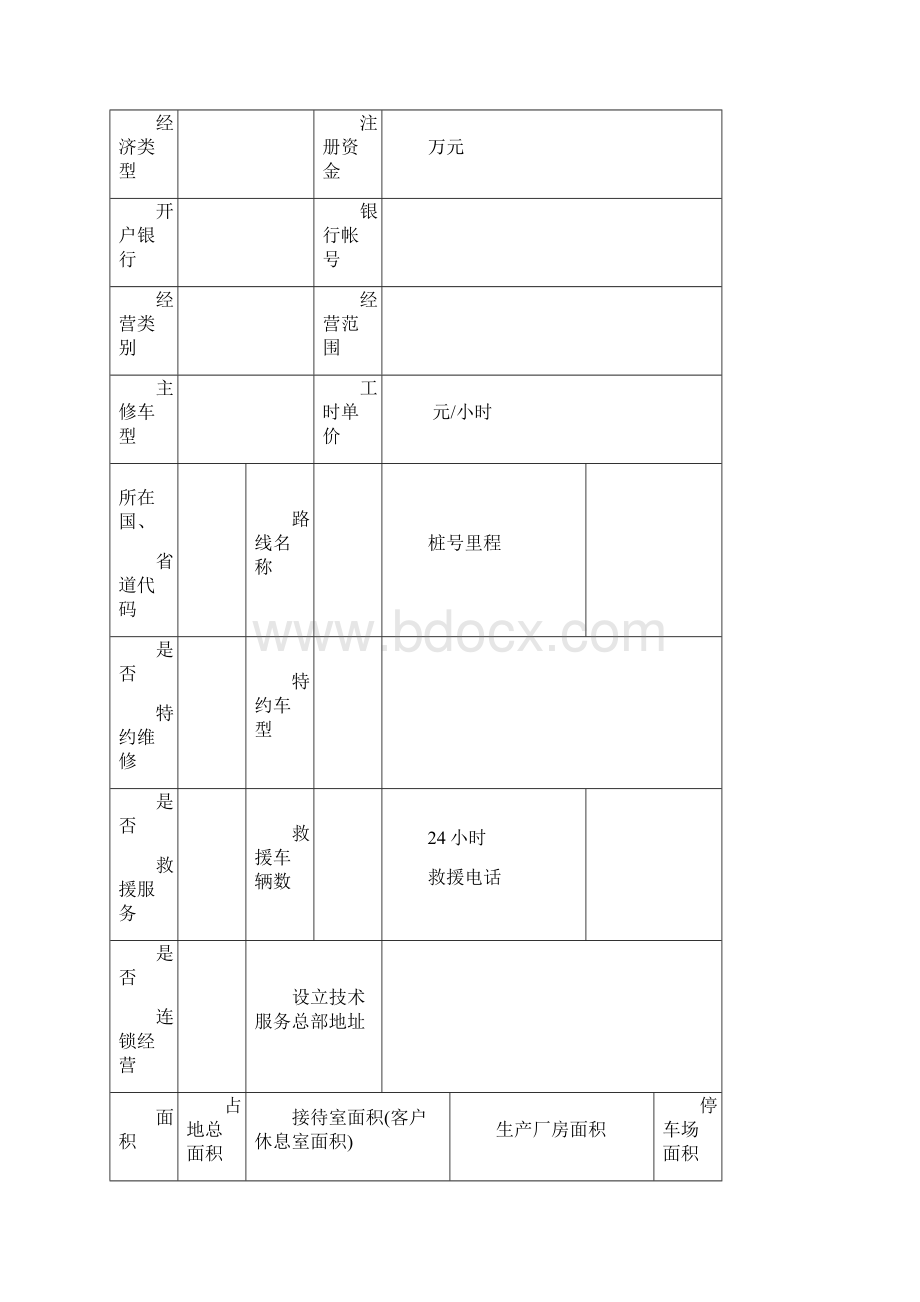 最新一二类汽车维修企业经营许可登记申请表26汇总.docx_第3页