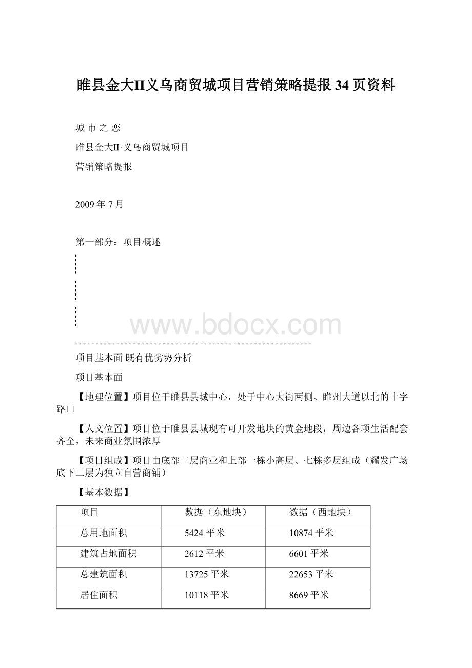 睢县金大Ⅱ义乌商贸城项目营销策略提报34页资料.docx_第1页