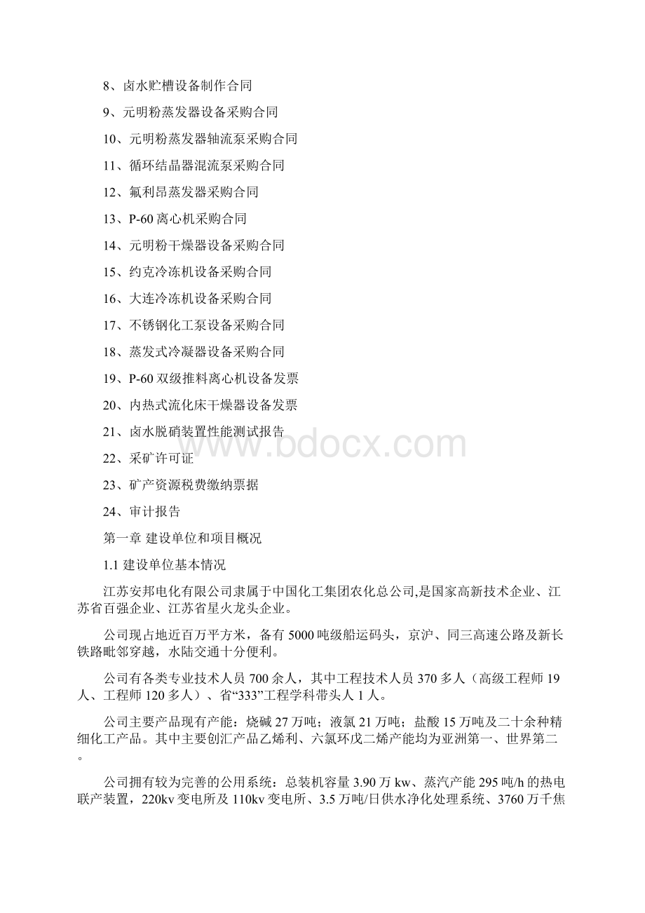 45万吨无水芒硝岩盐资源综合利用项目竣工验收报告DWord下载.docx_第3页